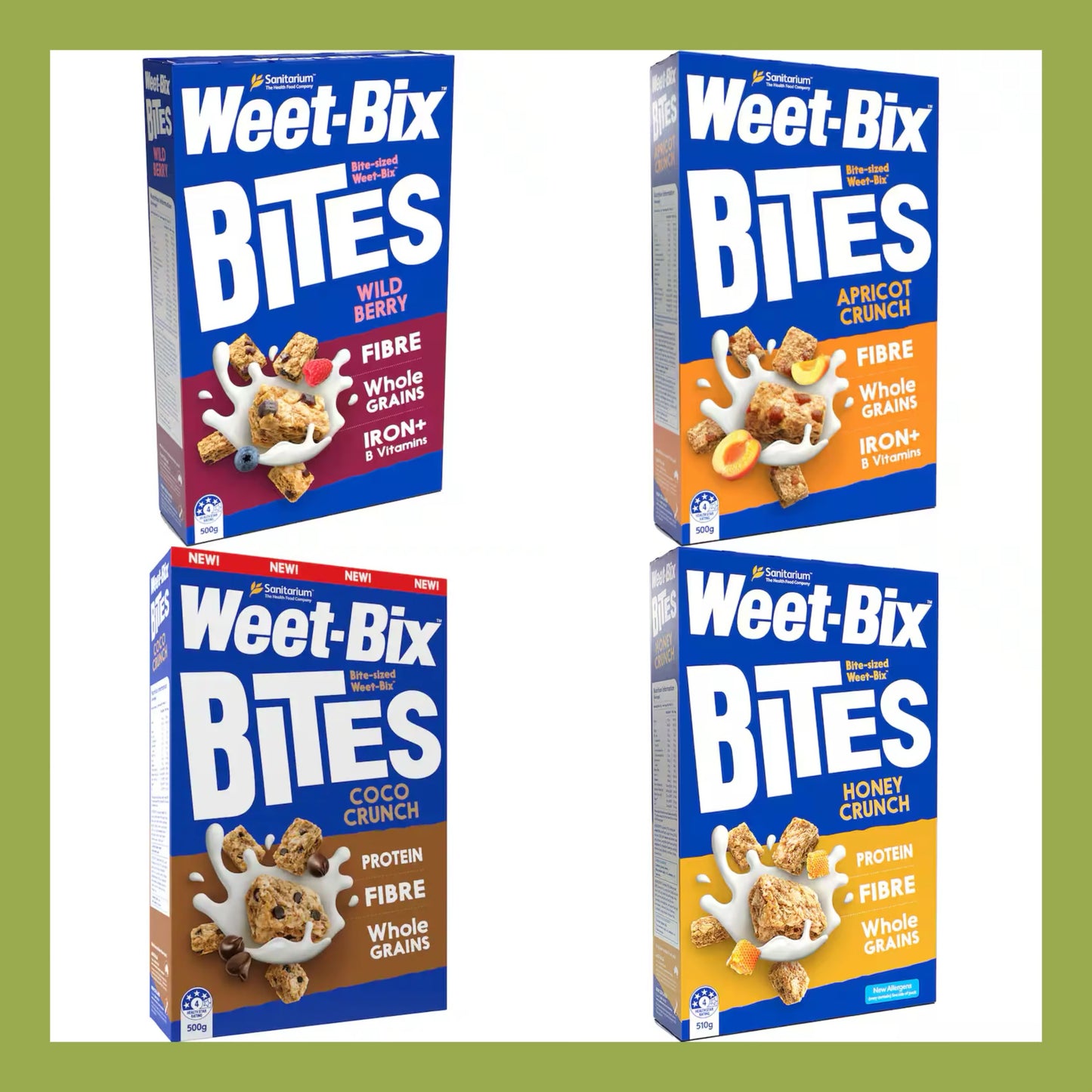 Weet-Bix Bites全穀物早餐穀片多款口味 高纖維 紐西蘭製造 500g–510g